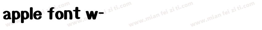 apple font w字体转换